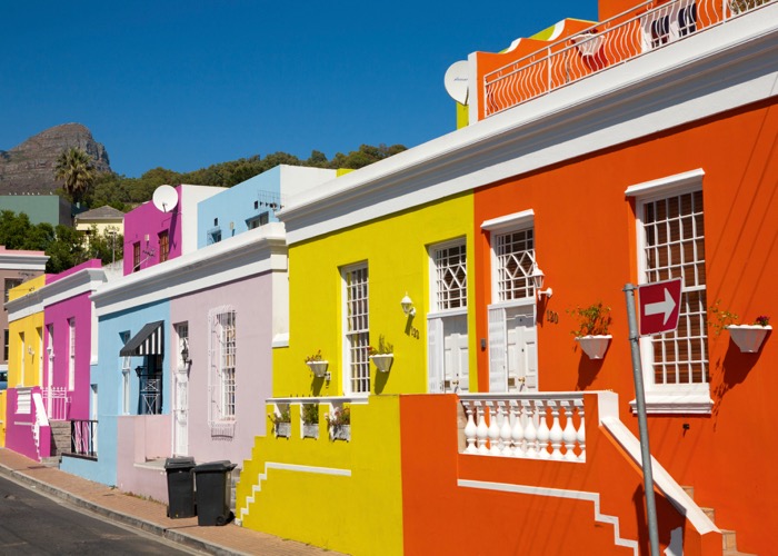 Visite du quartier Bo-Kaap et ses maisons colorées lors d'un voyage CE en Afrique du Sud